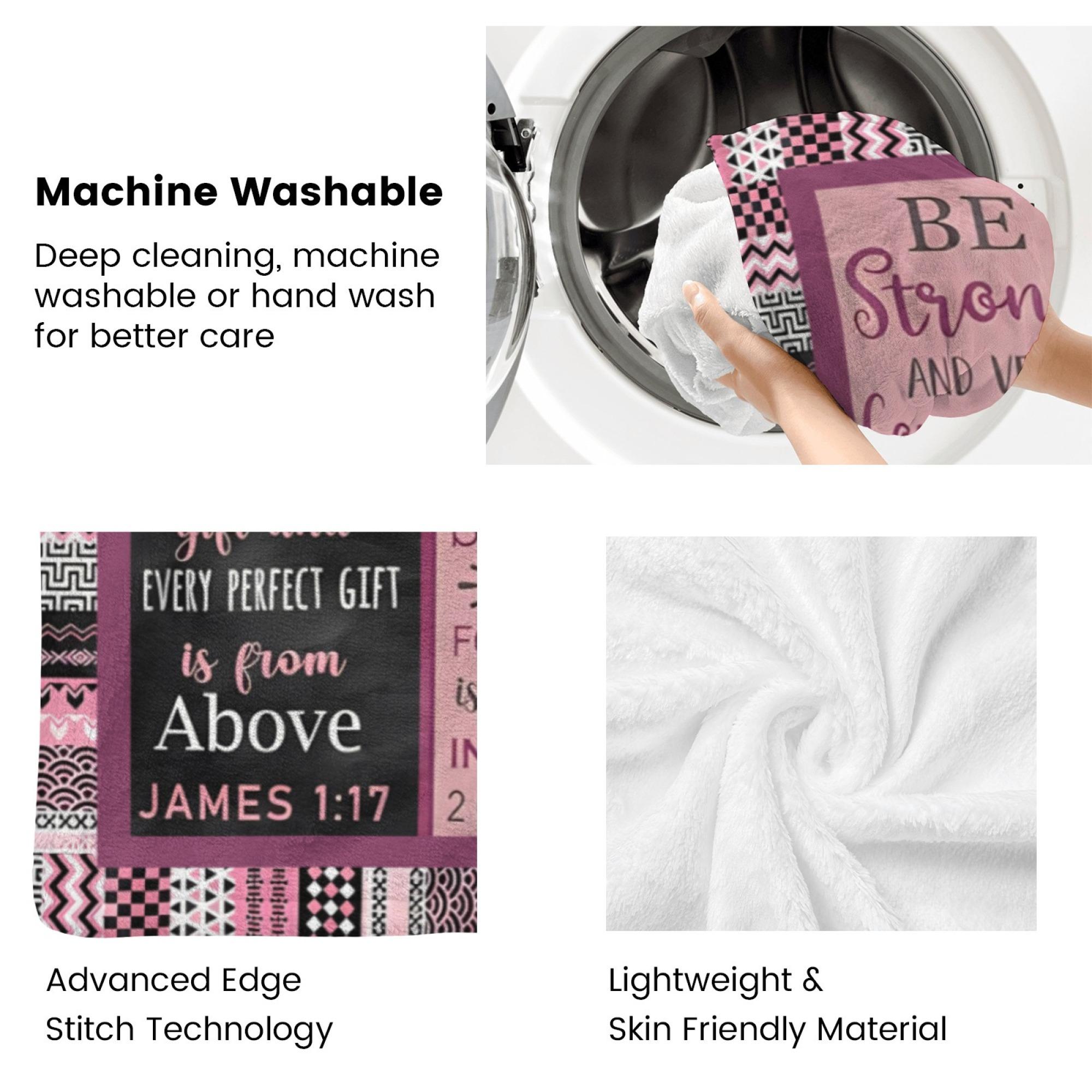 Christian Gifts for Women, Christian Baptism Gifts, Baptism Gifts for Girls, Religious Gifts, Inspirational Gifts for Women, Confirmation Gifts for Teen Girls, Religious Christian Blanket 60" X 80", Printed on One Side, Valentines  Gifts for Women Men