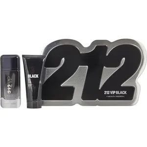 212 Vip Black Set-Eau De Parfum Spray 3.4 Oz & Shower Gel 3.4 Oz For Men 212 Vip Black Set-Eau De Parfum Spray 3.4 Oz & Shower Gel 3.4 Oz For Men