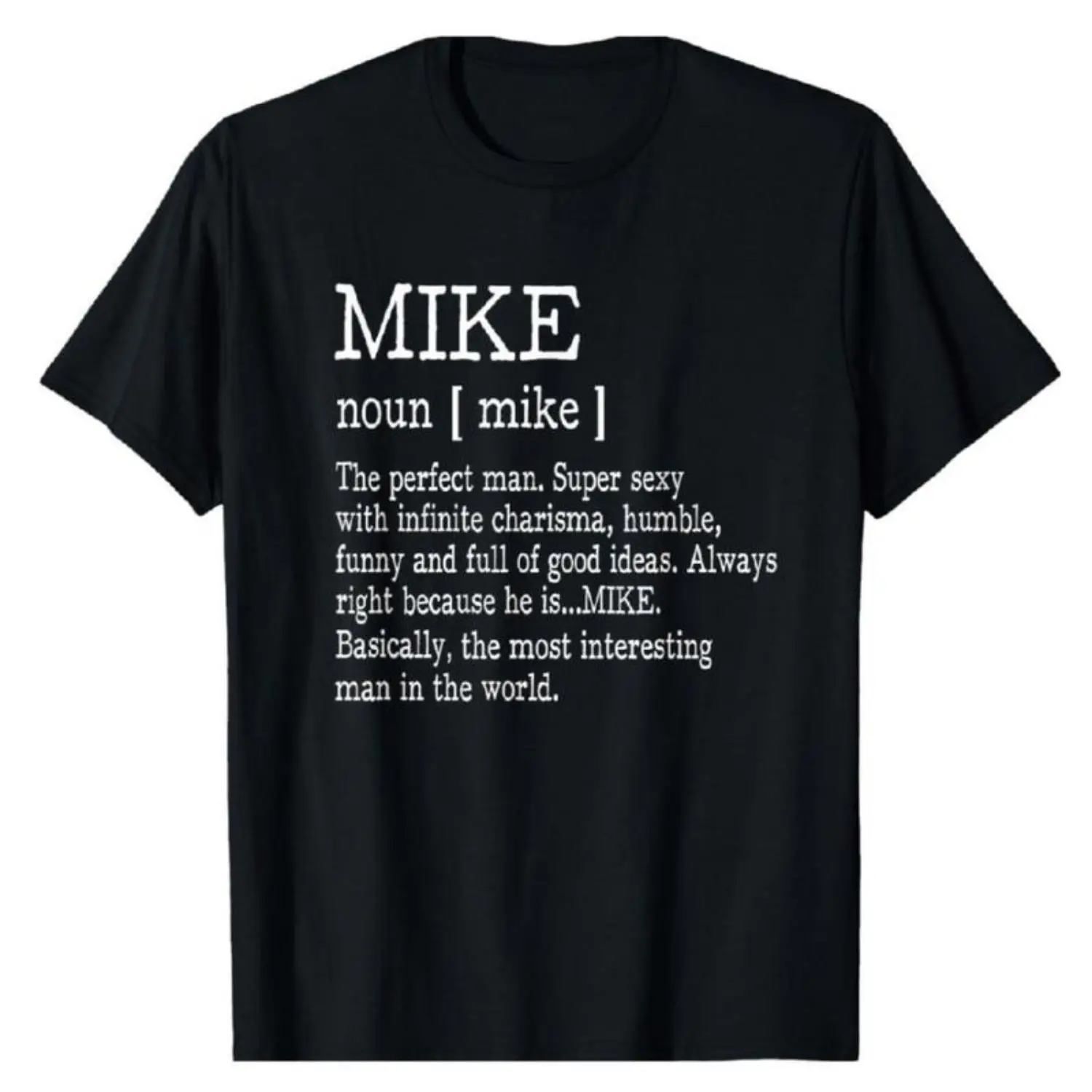 Soft&Comfortable Funny 'Mike Definition' T-Shirt - Men's Soft Cotton Crew Neck Tee - Humor Graphic Casual Fit Top Streetwear graphic tees men gifts shirts men