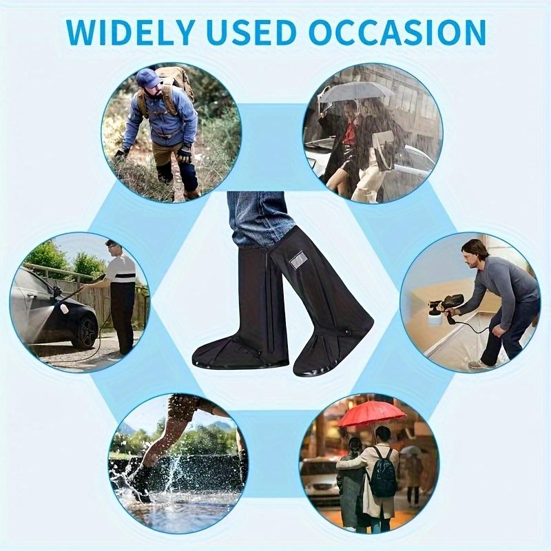 Dreamland Waterproof & Rainproof Unisex Shoe Covers - Adjustable Elastic Straps, Non- Material, Black, Keep Your Feet Dry in Wet Conditions, Weatherproof Footwear, Minimalist Shoe Cover, Glossy Finish
