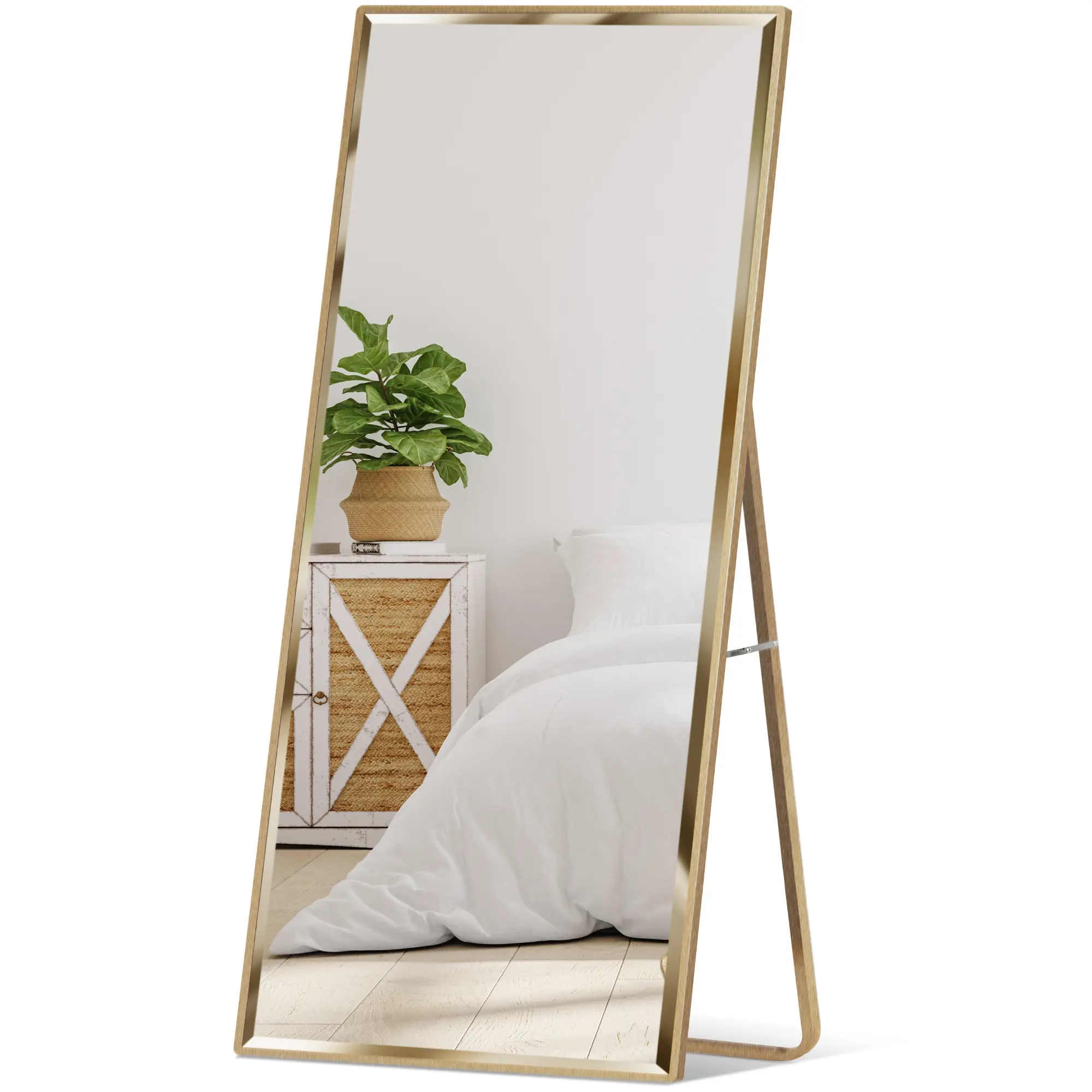 Best Choice Products 65x22in Full Length Mirror, Rectangular Beveled Wall Hanging & Leaning Floor Mirror