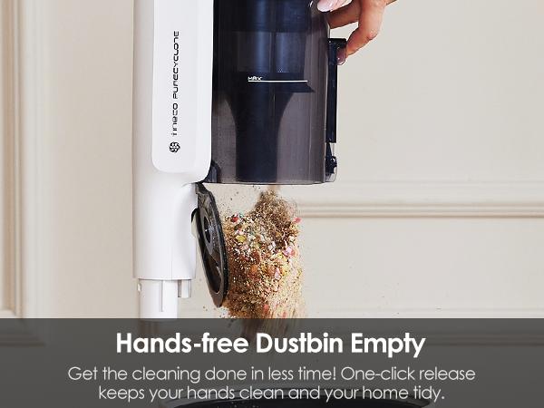 Tineco A30S Cordless Stick Vacuum Cleaner, 160W Powerful Suction, 60 Minutes Runtime, 1L Larger Dustbin, Rechargeable Lightweight and Versatile ZeroTangle Brush PureCyclone Tech LED Headlight