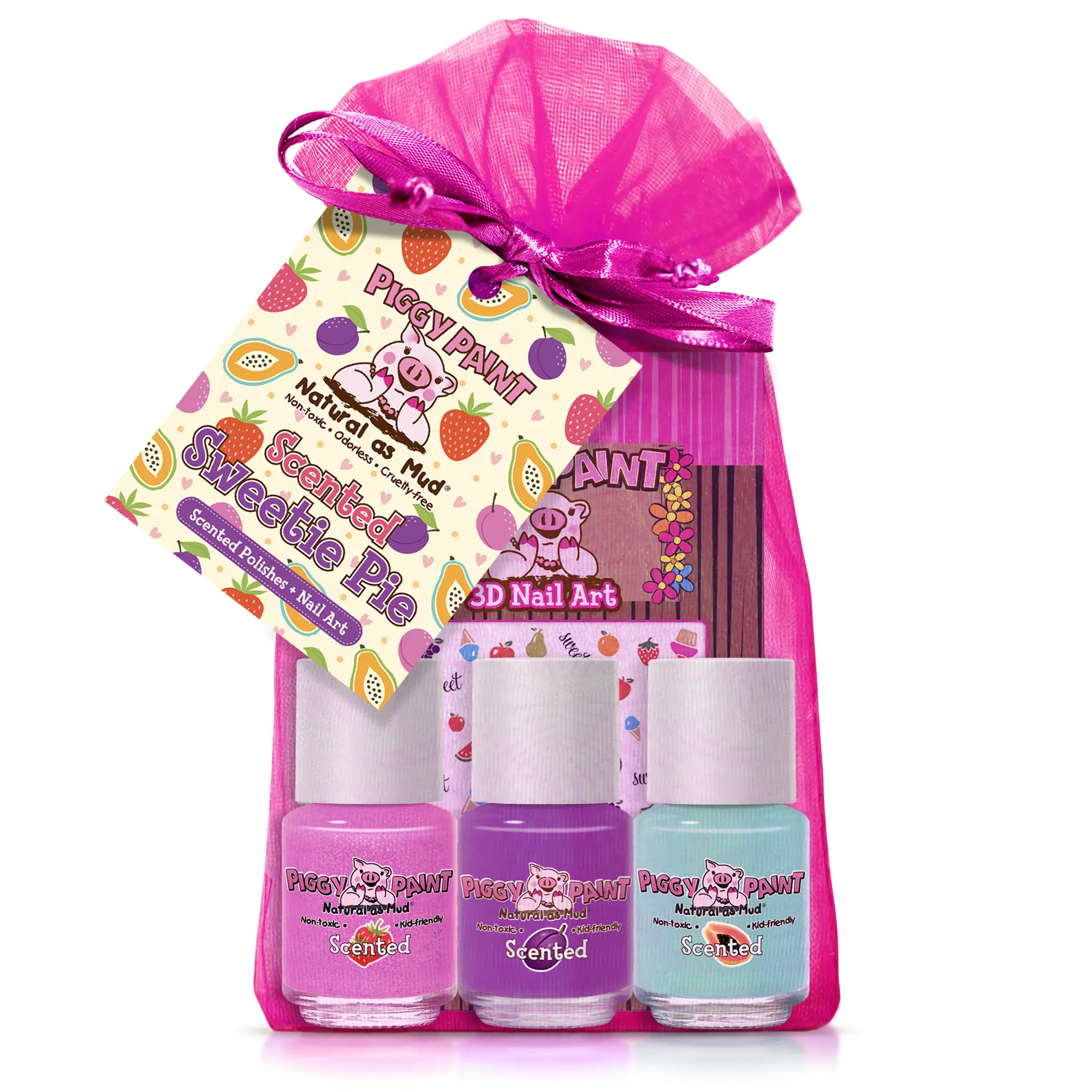 Piggy Paint Scented Sweetie Pie - Kids Non-toxic Nail Polish Gift Set Cruelty-free Vegan Safe for All Ages