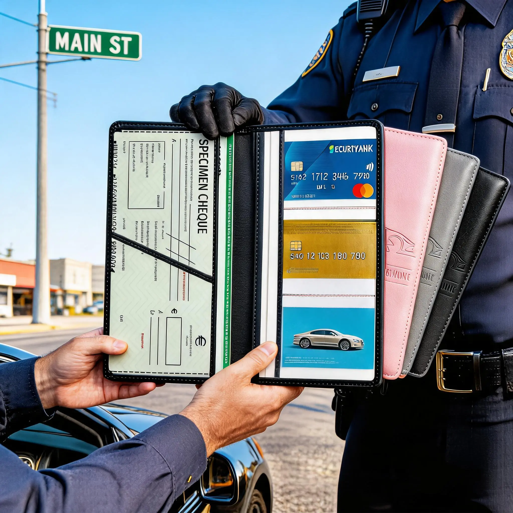 Car Registration & Insurance Card Holder for Women Men, Car Essential Document Wallet, Compact Car Accessories, Essential for Owners, Glove Box Paperwork Organizer with Magnetic Buckle for Easy Access and Protect Documents and Various Cards in Vehicle