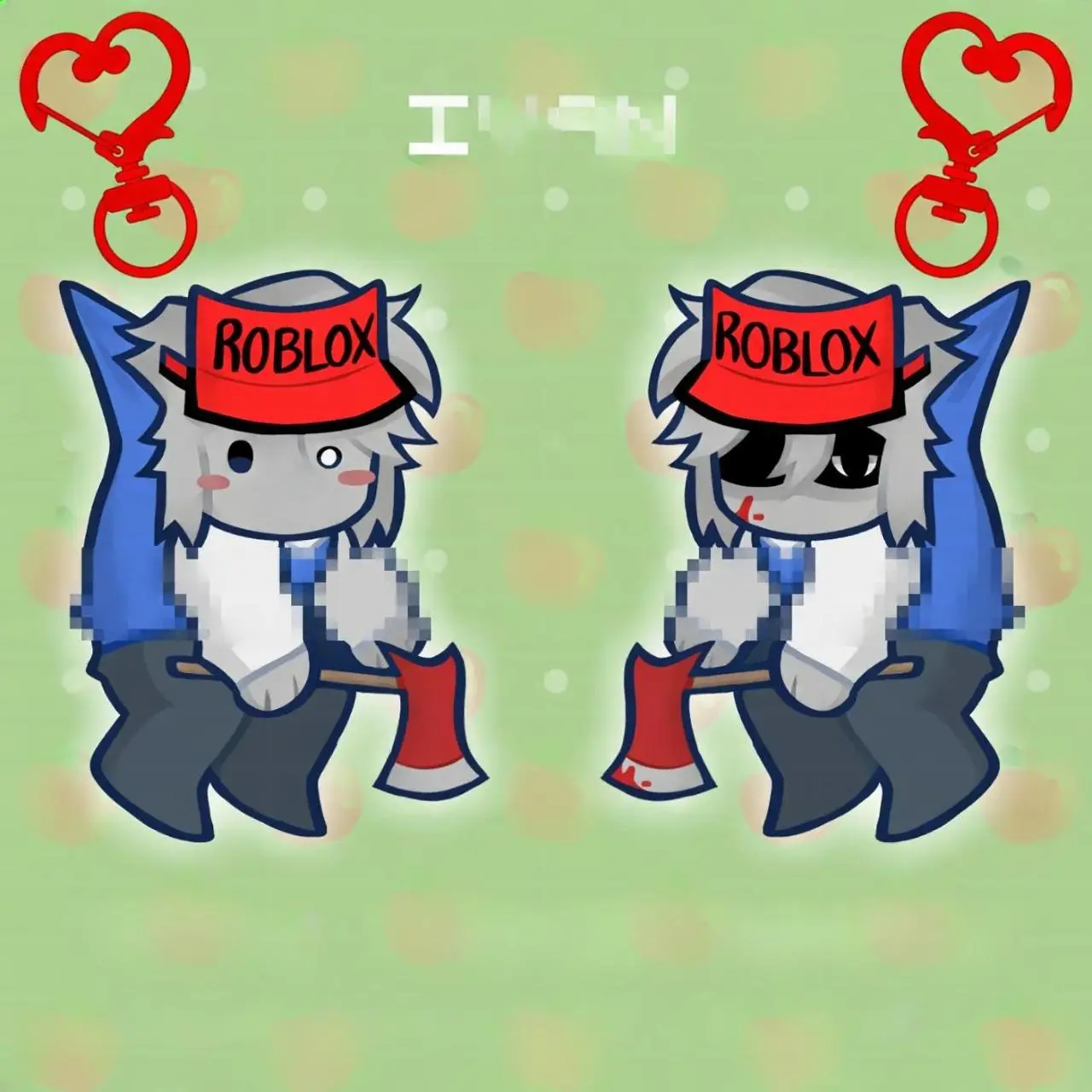 Roblox Bad Things Ivan Keychain, Bad Things Acrylic Keychain, Kawaii, Cute Keyring Acrylic, Perfect Gift for Fans, Collectible Character Charms, Backpack & Bag Accessories