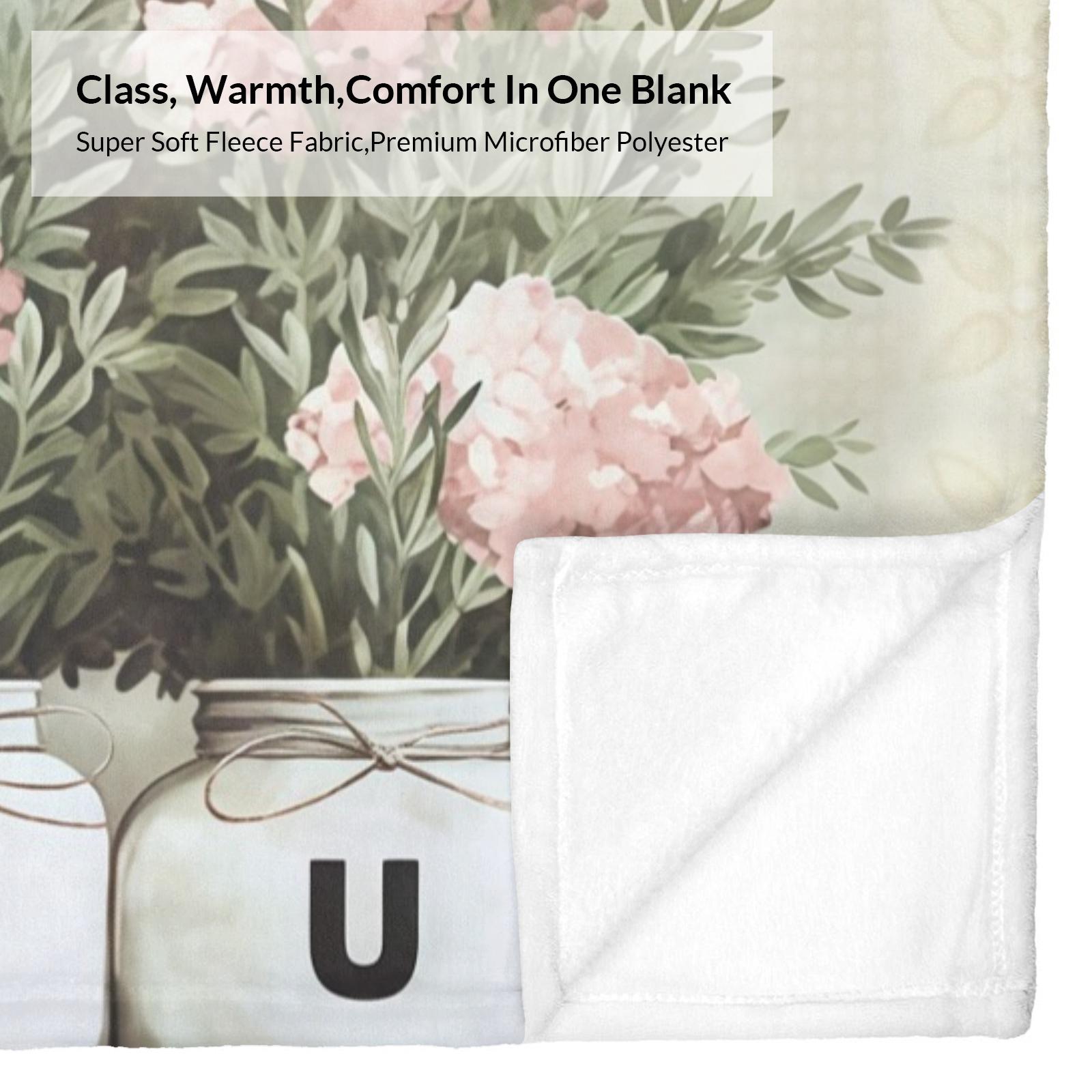To My Mom Appreciation Flannel Blanket – Super Soft & Cozy with Heartfelt Floral Design, Perfect as a Loving Christmas Gift for Mothers, Ideal for Snuggling, Bedroom Decor or Adding Festive Grateful Warmth