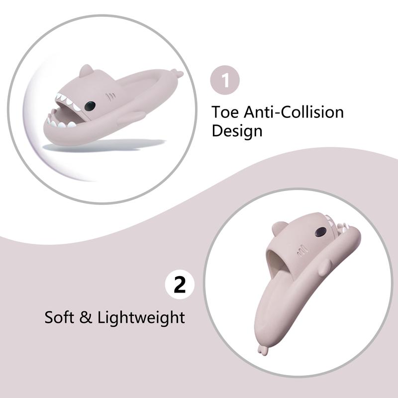 Shark Slides for Women and Men, Cute Shark Slippers Adult Youth Cloudy Summer Soft Lightweight Anti-Slip Thick Sole Beach House Cloud Cushioned Shower Slide Sandals Indoor Outdoor