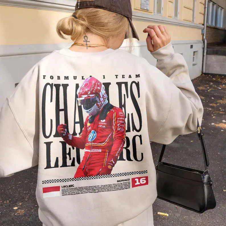 formula crewneck charlie Charles Leclerc Formula Sweatshirt, Vintage Leclerc Formula