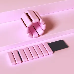 One pair of pink wrist and ankle weight sets, suitable for use on both ankles and wrists, ideal for activities such as Pilates, jogging, and walking.