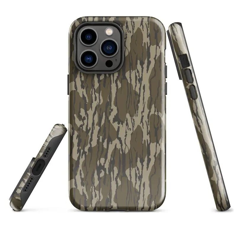 Camo Tough Case for iPhone Mossy Oak Bottomland, Bottomland phone case camo for iPhone 15Pro, 14, 13, 12, 11, 8, XR Mini, Pro Max, Plus Accessories Protection camo phonecase Aesthetic Screen Protector