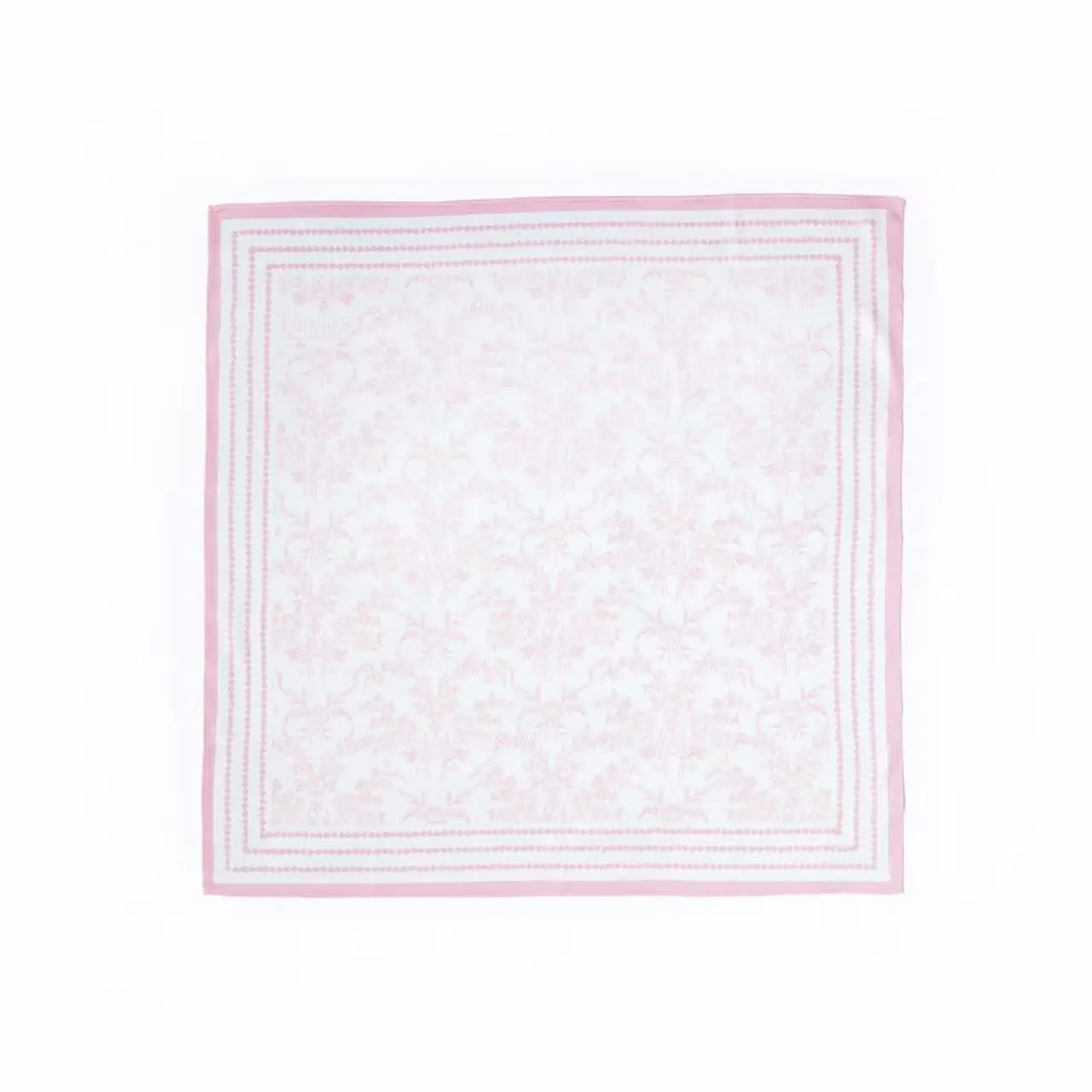 English Toile Pink Scarf 25x25" | Rijks Museum Collaboration