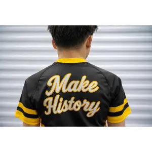 Kids Ranked Rash Guard Top — Yellow/Black