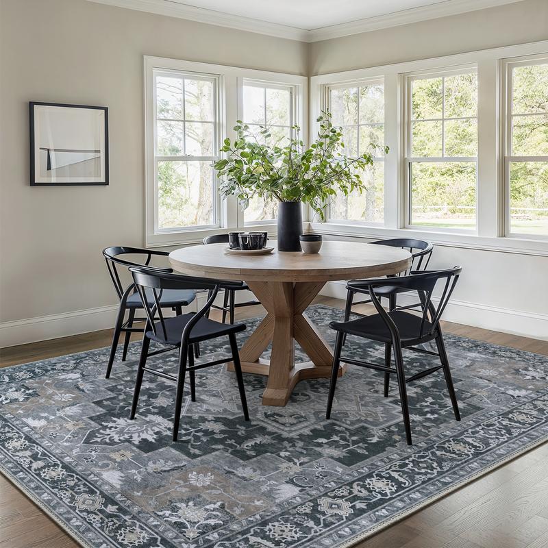 GENIMO Christmas Non Slip Area Rug for Living Room, Entryway, Bedroom, Kitchen and Corridor - Lightweight Mat, Machine Washable Low Pile Rugs