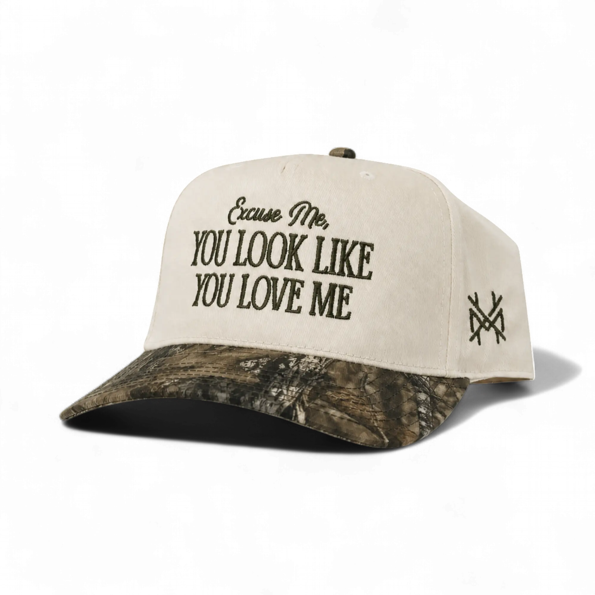 Excuse Me… You Look Like You Love Me MadHatter’s Embroidered Snapback Adjustable (Up To A Size 8 Head) Premium Trucker Hat