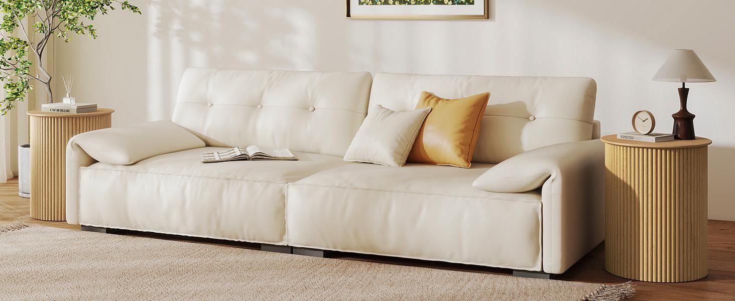 Giratree Small Round Side Table Fluted Night Stand, Mid Century Modern End Table, Circle Bedside Tables Wood Nightstands for Small Spaces, Living Room, Bedroom