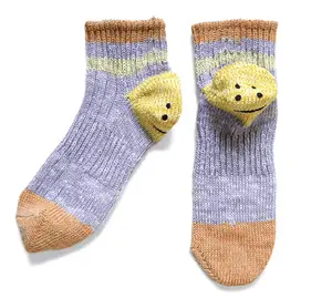 Kapital 60 Yarns Grandelle Ivy Smile Heel Low Socks Purple