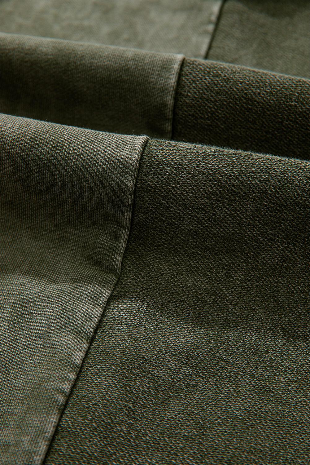 Mntaor Women's Black Mineral Wash Tiered Wide Leg Patchwork High Waist Drawstring Pants - Casual Trousers Aesthetic Bottoms,Winteroutfit