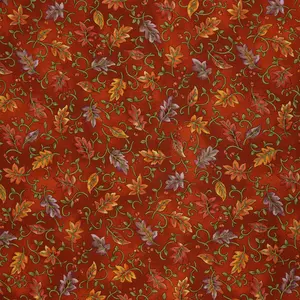 Autumn Breeze Fabric Collection - Dancing Leaves Pumpkin