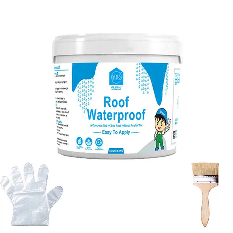 Never Worry About Leaks Again – 17.6oz(1.1lb) Easy-to-Carry Rubber Waterproofing Paint for Outdoor Roofs & Walls, Strong & Flexible Coating Delivers 10-Year Protection, Withstands Scorching Sun & Winter Freeze