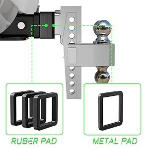 VNN Adjustable Trailer Hitch with 6-10 Inch Drop – Dual-Ball (2" & 2-5/16") Hitch for 2-Inch Receiver, 15,000 lbs GTW, Heavy-Duty Ball Mount – Silver VNN Adjustable Trailer Hitch with 6-10 Inch Drop – Dual-Ball (2" & 2-5/16") Hitch for 2-Inch Receiver, 15,000 lbs GTW, Heavy-Duty Ball Mount – Silver