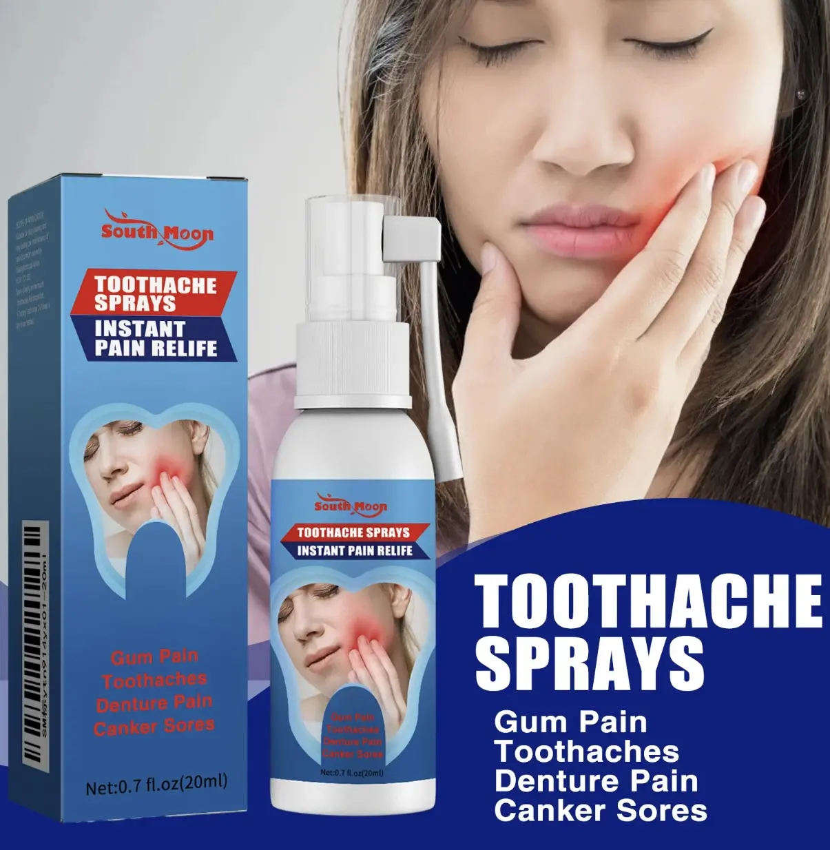 Oral Care Spray - Quick-acting Toothache Relief, Prevents Tooth Decay, Reduces Gum Swelling, Gentle Daily Oral Care Solution Cleansing Inflammation Cancer Sores