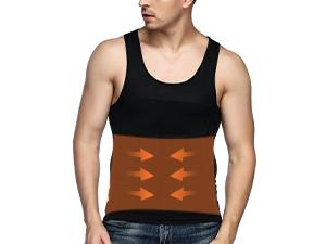 Odoland Sports mens 5 Pack Body Shaper Tummy Vest Thermal Shirt Tank Top Shapewear Odoland Sports mens 5 Pack Body Shaper Tummy Vest Thermal Shirt Tank Top Shapewear