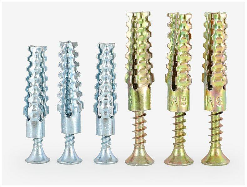 Metal Expansion Screws, Serrated Barbed Cement Wall Anchors