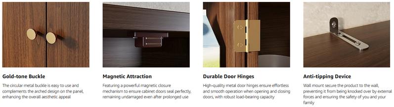 IRONCK 72” Tall Kitchen Pantry Cabinet, Farmhouse Pantry with 2 Pull Doors and Drawer Organizing Board Storage for Home Kitchen Dining Room