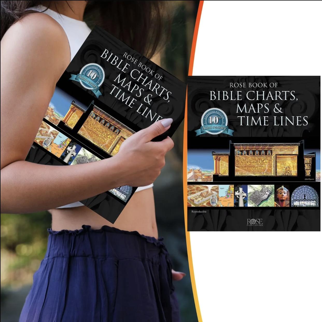 Rose Book of Bible Charts, Maps, and Time Lines -A4 Paperback English colorful new bible Religion & Philosophy