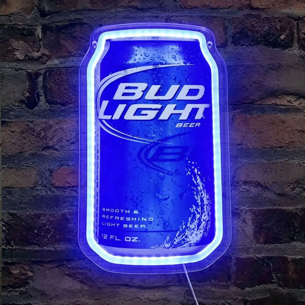 Bud Light Can Shape Neon Light Sign, USB Powered Dimmable Lighting, Ideal for Shops, Bars, Parties, Home Bars, Halloween, Christmas, Outdoor Restaurants
