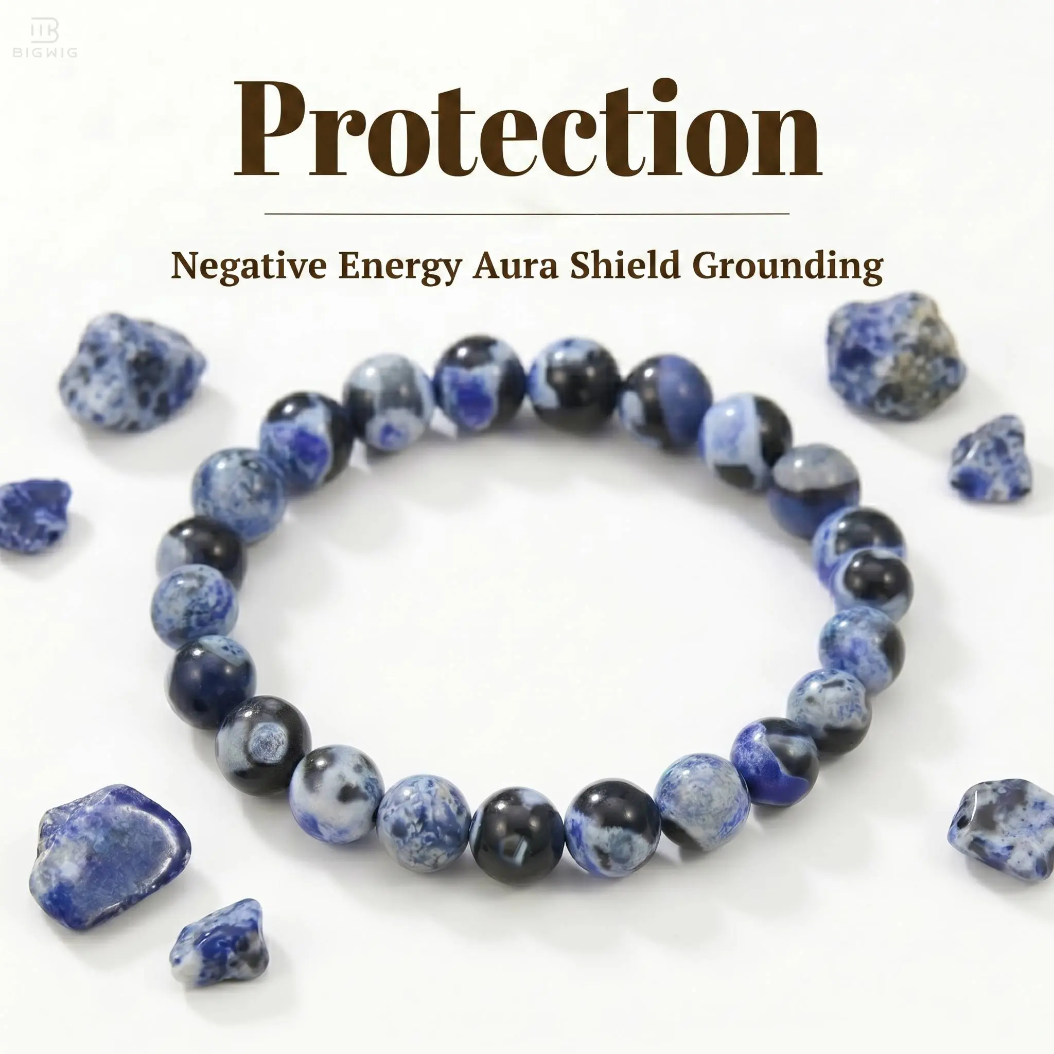 Blue Fire Agate Beaded Bracelet for Clarity & Focus - 8mm Healing Crystal Stretch Bangle for Protection & Memory, Gift for Her/Him, Student Gift, Perfect for Daily Wear, Spiritual Meditation & Yoga Gift backtoschool