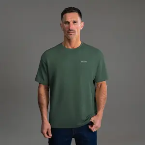 Commissioned Cumulus Drop Shoulder T-Shirt - Moss