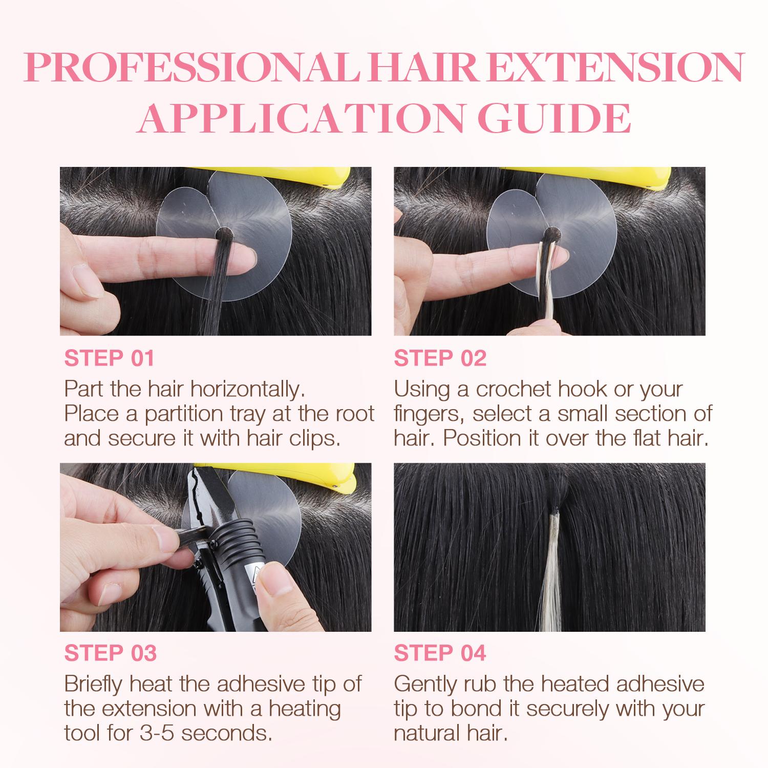 GOO GOO K Tip Hair Extensions Real Human Hair 14-24inch 50G K tips & Mini K tips extensions Keratin Bond Hot Fusion Pre Bonded Hair Extensions Flat Tip Natural Straight Remy Hair Extensions for Women#SpringStatements