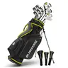 BODIOO Men's Right-Handed 9-Piece Regular Flex Premium Golf Full Set - Adult Essential Gear with Acoustic Structure Technology, Black Fiberglass, Apportioned Counterweight, Tuned Back Shock Absorption, Premium Equipment
