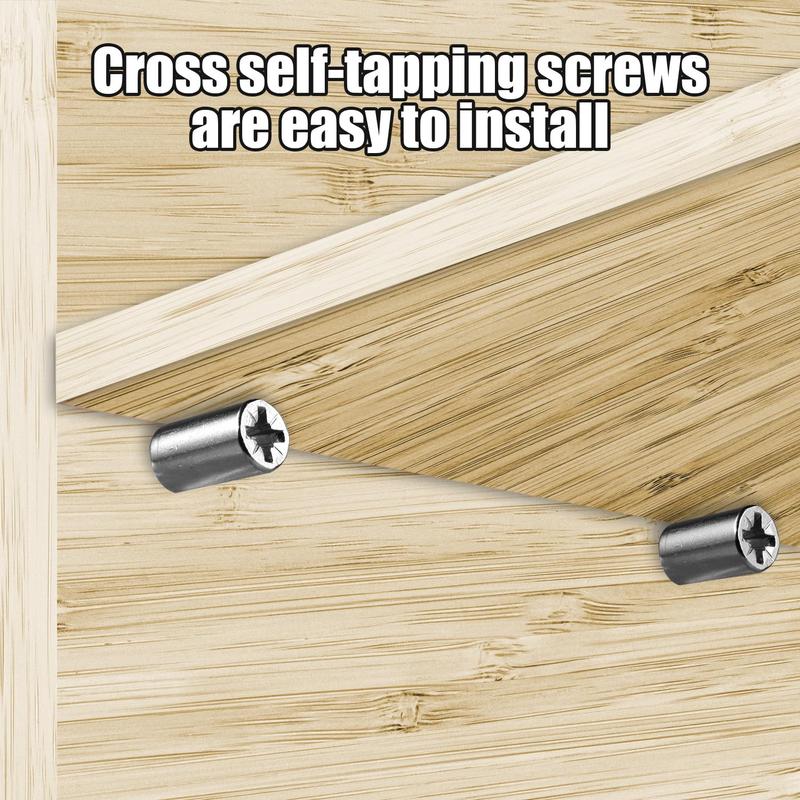 40Pcs Wardrobe Cabinet Glass Partition Nails Cross Self-Tapping Screw with Rubber Sleeve Screw Plate Support Partition Bracket Sturdy Shelf