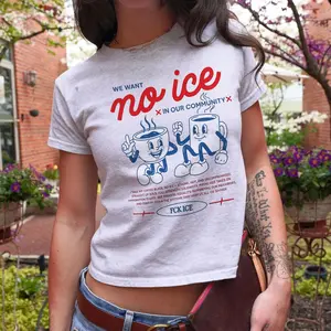 [Sale Up To 50%] Abolish ICE Baby Tee, F*ck ICE Shirt, Chinga la Migra Women's Tee, Protest Tee, Foxtrot Delta Tango, Resistance Shirt, Social Justice