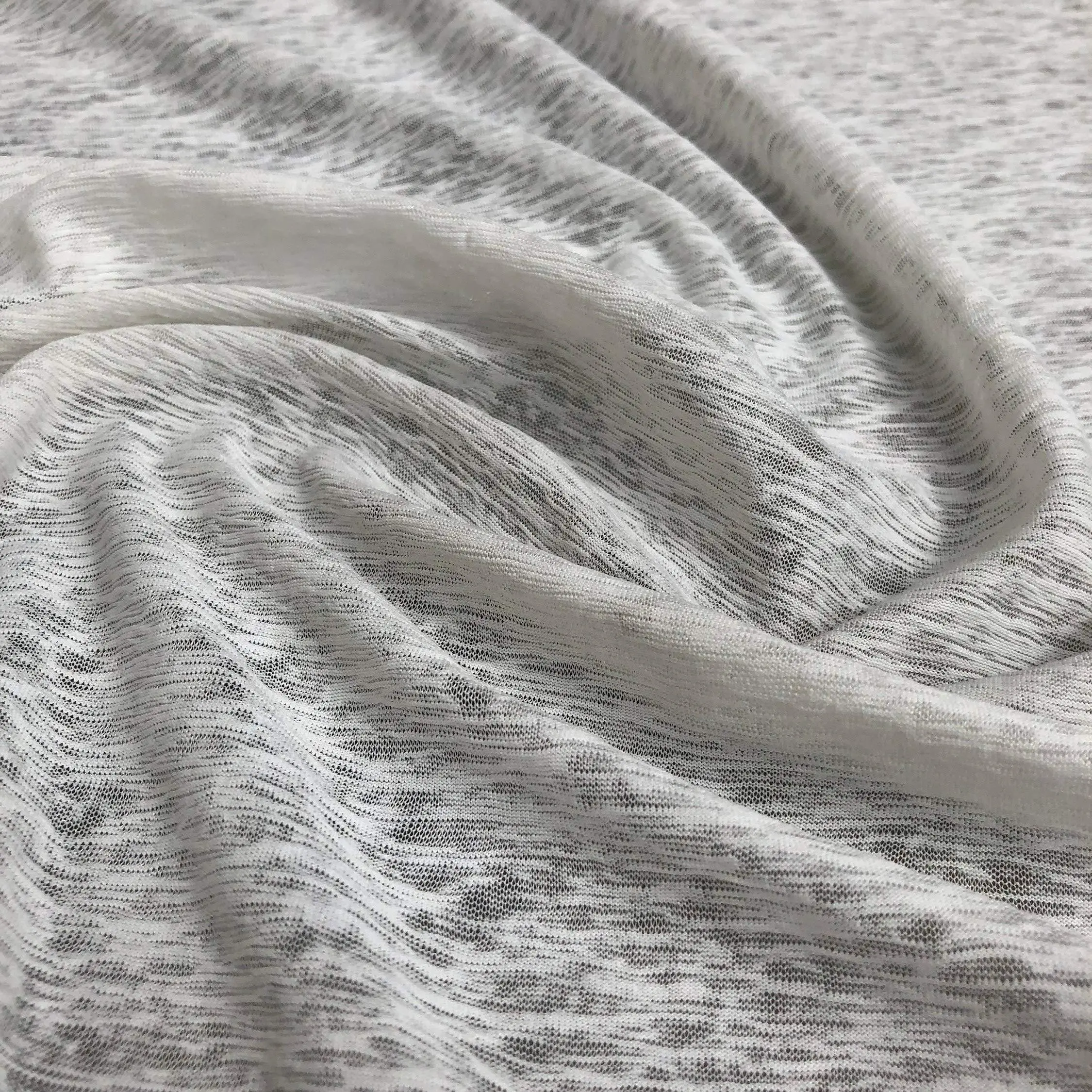Wide 60" Optic White Slub Texture 100% Cotton 5 oz Jersey Knit Fabric, Sold by the Yard, By Yard