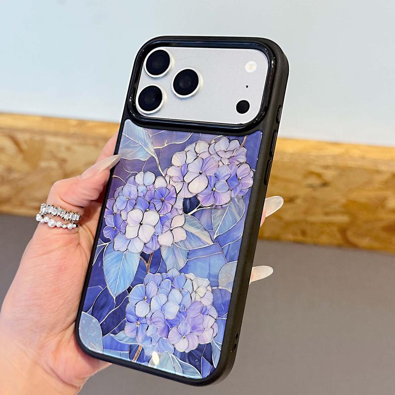Lovely Floral Flowers Aesthetic Pattern Phone Case, Compatible with MagSafe, Stained Glass Shockproof Anti-Scratch Stylish Protective Phone Cover for iPhone 17/16/15/14/13 Series Lovely Floral Flowers Aesthetic Pattern Phone Case, Compatible with MagSafe, Stained Glass Shockproof Anti-Scratch Stylish Protective Phone Cover for iPhone 17/16/15/14/13 Series