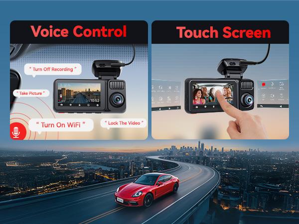 REDTIGER F17 Plus 4 Channel Dash Cam 2.7K+1080P*3 STARVIS 2 128GB Card 360° Front Inside Rear IR Night Vision 5GHz WiFi GPS Voice Control Touchscreen Parking Mode Holiday Haul