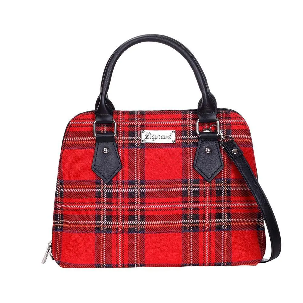 Royal Stewart Tartan Red Convertible Top Handle Purse Handbag