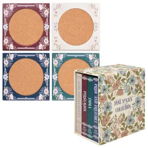 Book Coaster Set, Jane Austen