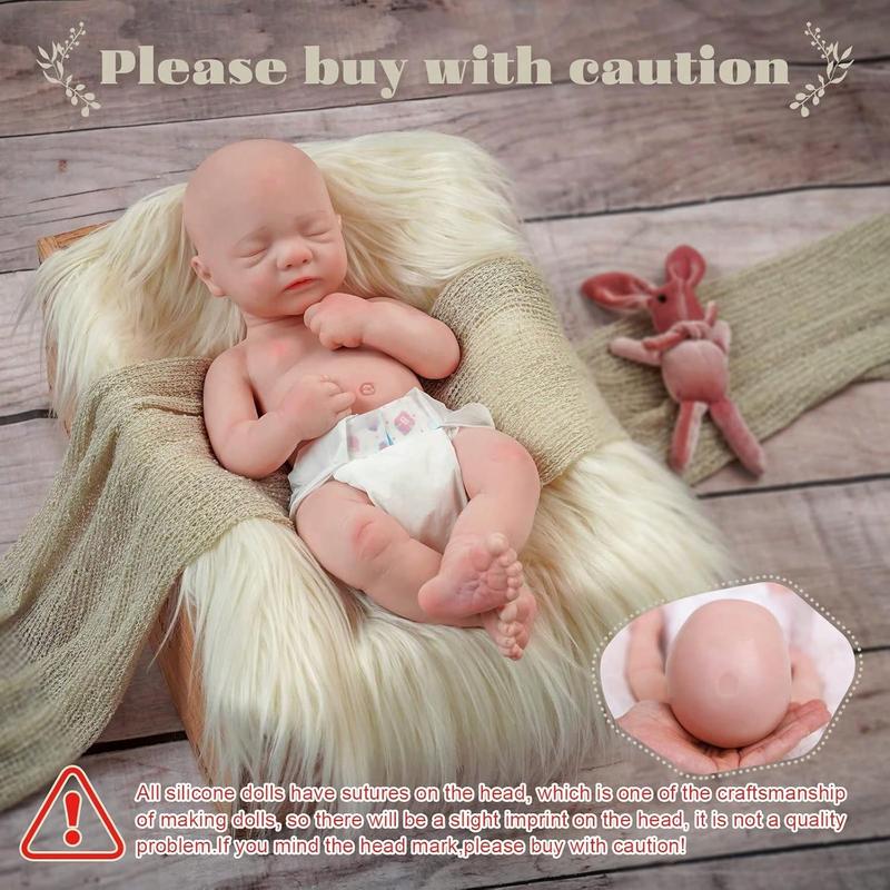 BABESIDE Full Body Silicone Reborn Baby Dolls - 16 Inch (Weight 4 lb) Weighted Full Silicone Realistic-Newborn Baby Doll Real Life Baby Dolls with Complete Accessories & Gift Box