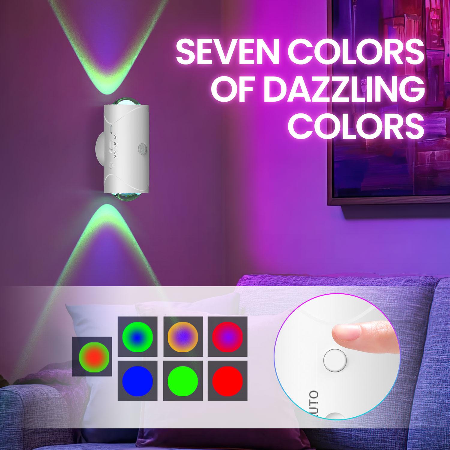 Motion Sensor Light Indoor, Rechargeable Battery Night Light, Ultra-Long Battery Life, Magnetic Stick On Motion Sensor Light 3 Brightness Adjustment Modes for Bedroom, Stairway, Hallway, Outdoor, RGB, Sunset Night Lamp, Christmas, dimmable wall lamp fathe Motion Sensor Light Indoor, Rechargeable Battery Night Light, Ultra-Long Battery Life, Magnetic Stick On Motion Sensor Light 3 Brightness Adjustment Modes for Bedroom, Stairway, Hallway, Outdoor, RGB, Sunset Night Lamp, Christmas, dimmable wall lamp fathe