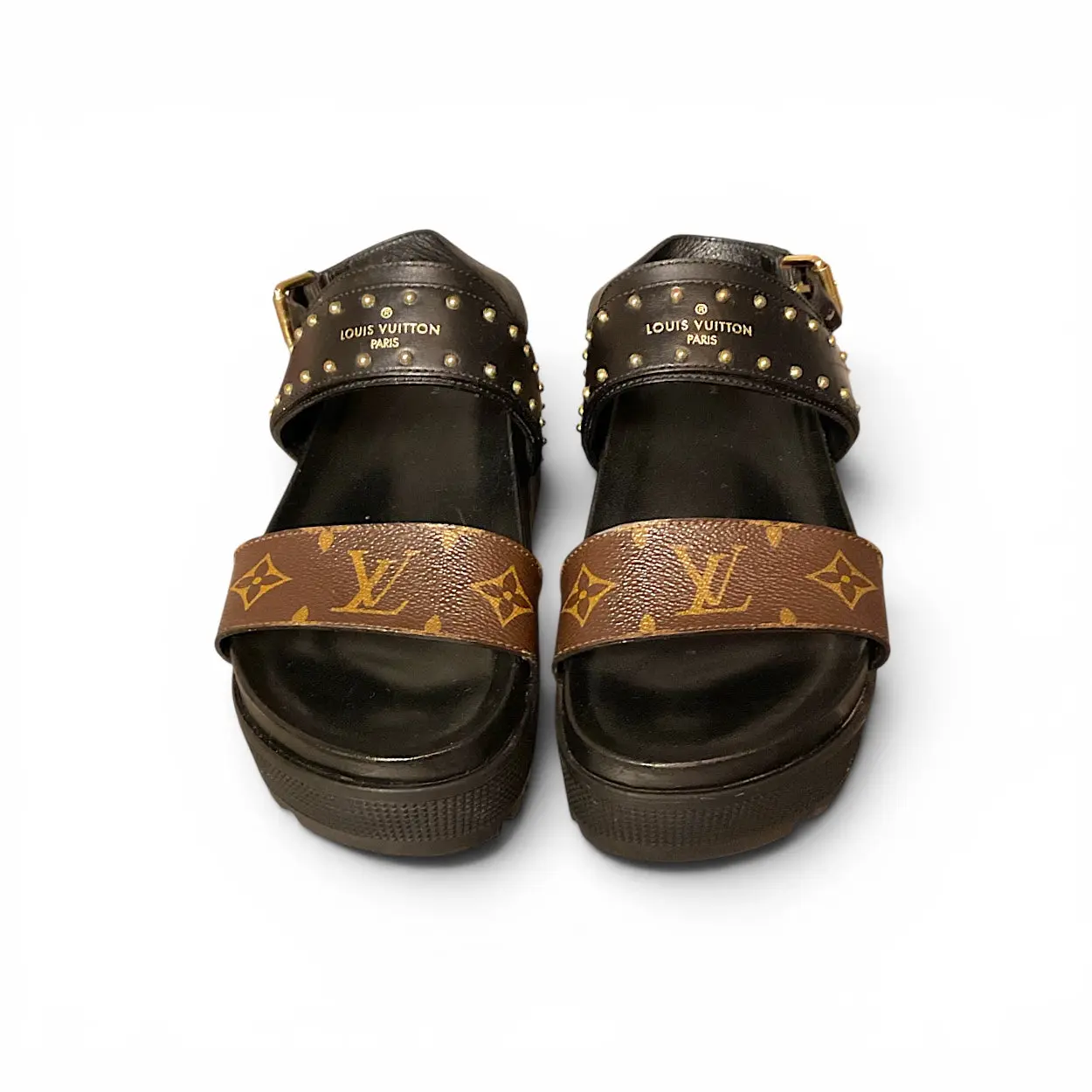 Pre-owned Louis Vuitton Laureate Platform Sandals, EU 39