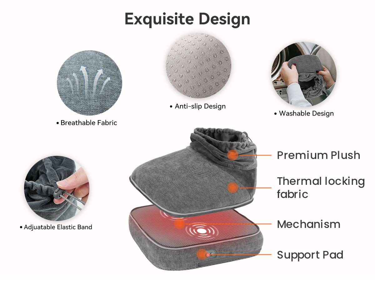 Snailax Foot Massager with Heat, Heated Foot Warmer Under Desk, Vibration Feet Massager Machine with 3 Vibrating Modes & 2 Heating Levels, Remote Control, Foot Heater Snailax Foot Massager with Heat, Heated Foot Warmer Under Desk, Vibration Feet Massager Machine with 3 Vibrating Modes & 2 Heating Levels, Remote Control, Foot Heater