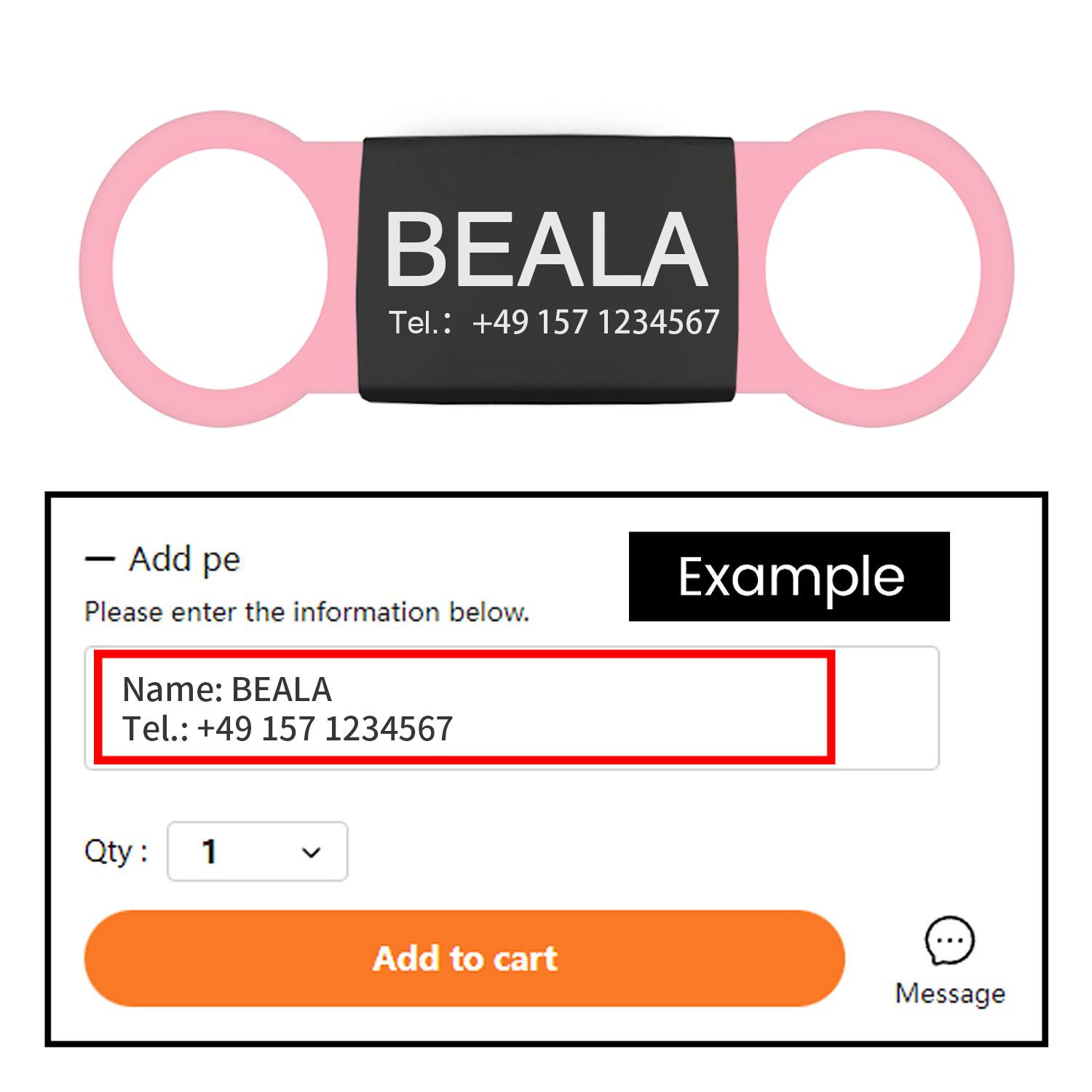 LIVEKEY Personalized Bone-Shaped Two-Paw Single-Sided Dog Tags Engraved Dog Name Tags Cat ID Tags Customizable with Pet Name and Contact Information Leash Harness LIVEKEY Personalized Bone-Shaped Two-Paw Single-Sided Dog Tags Engraved Dog Name Tags Cat ID Tags Customizable with Pet Name and Contact Information Leash Harness