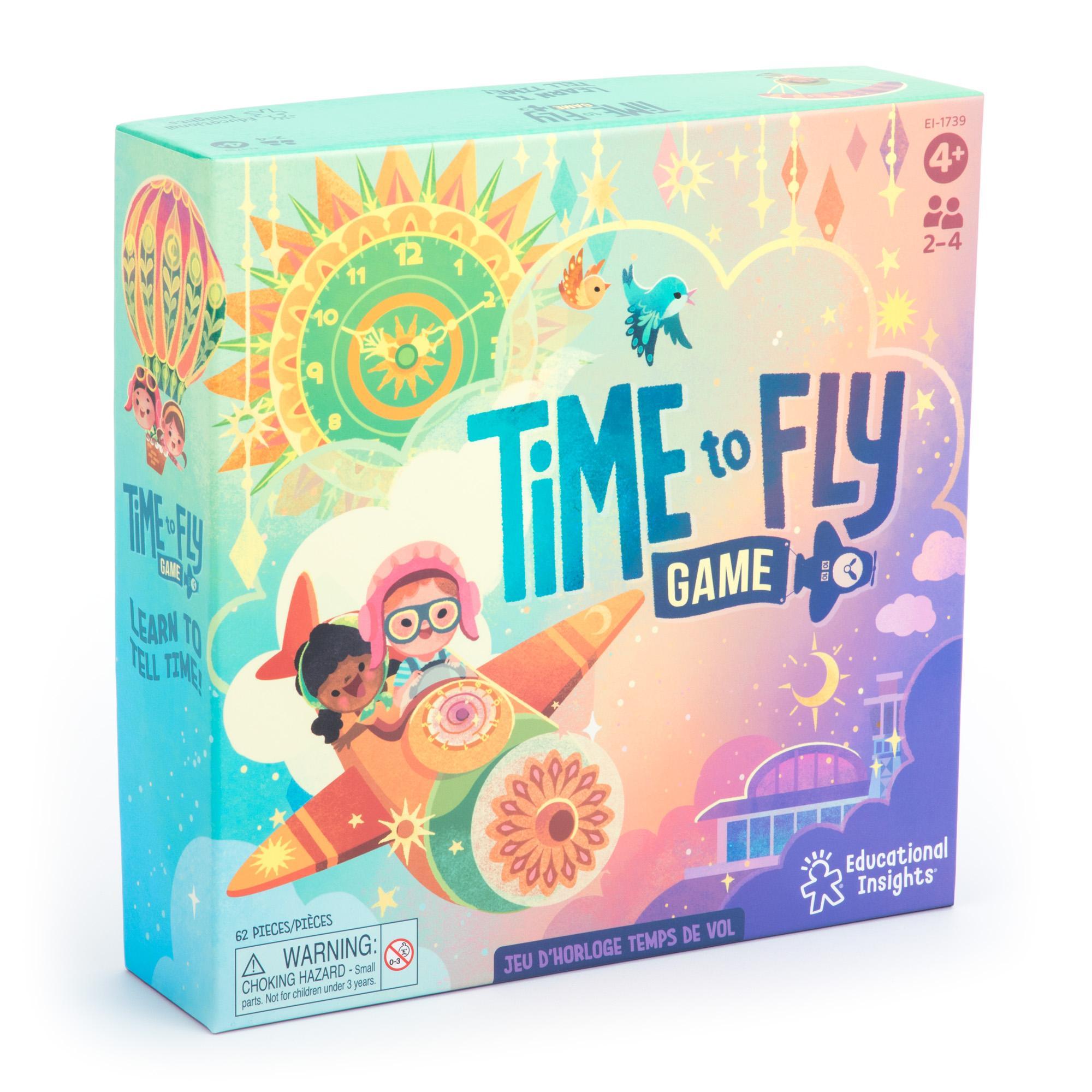 Educational Insights Toy Learning Clock for Kids,Time to Learn Telling Time Activity Set & Time to Fly Clock Game Set - Practice How to Tell Time on Analog Clocks, Fun Time Management Game Classroom Teaching Resource, Ages 3+