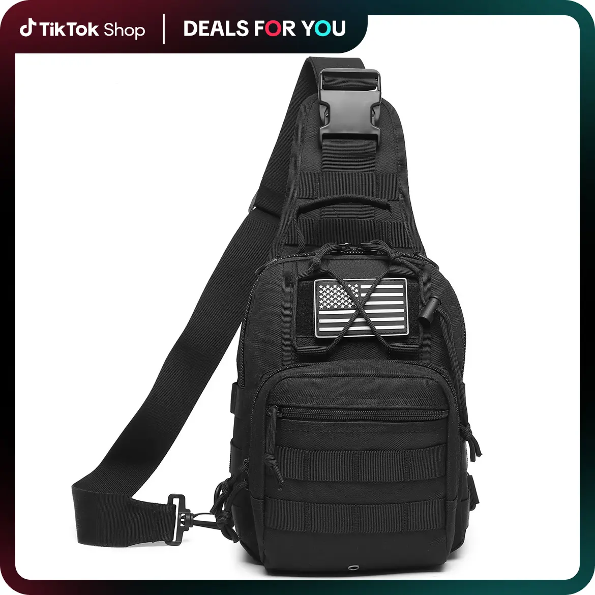 Outdoor Tactical Sling Backpack, Crossbody Military Sport Bag Shoulder Pack with Versatile Storage Function, Molle Design for Everyday Carry, Fathers Day Gift tiktokshopbacktoschool,back to school,back to school haul