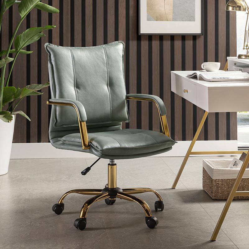 Hulala Michele Modern Office Chair, Computer Task Chair, Criss Cross Chair, with Arms Height-adjustable with Tufted for the Living Room and Office