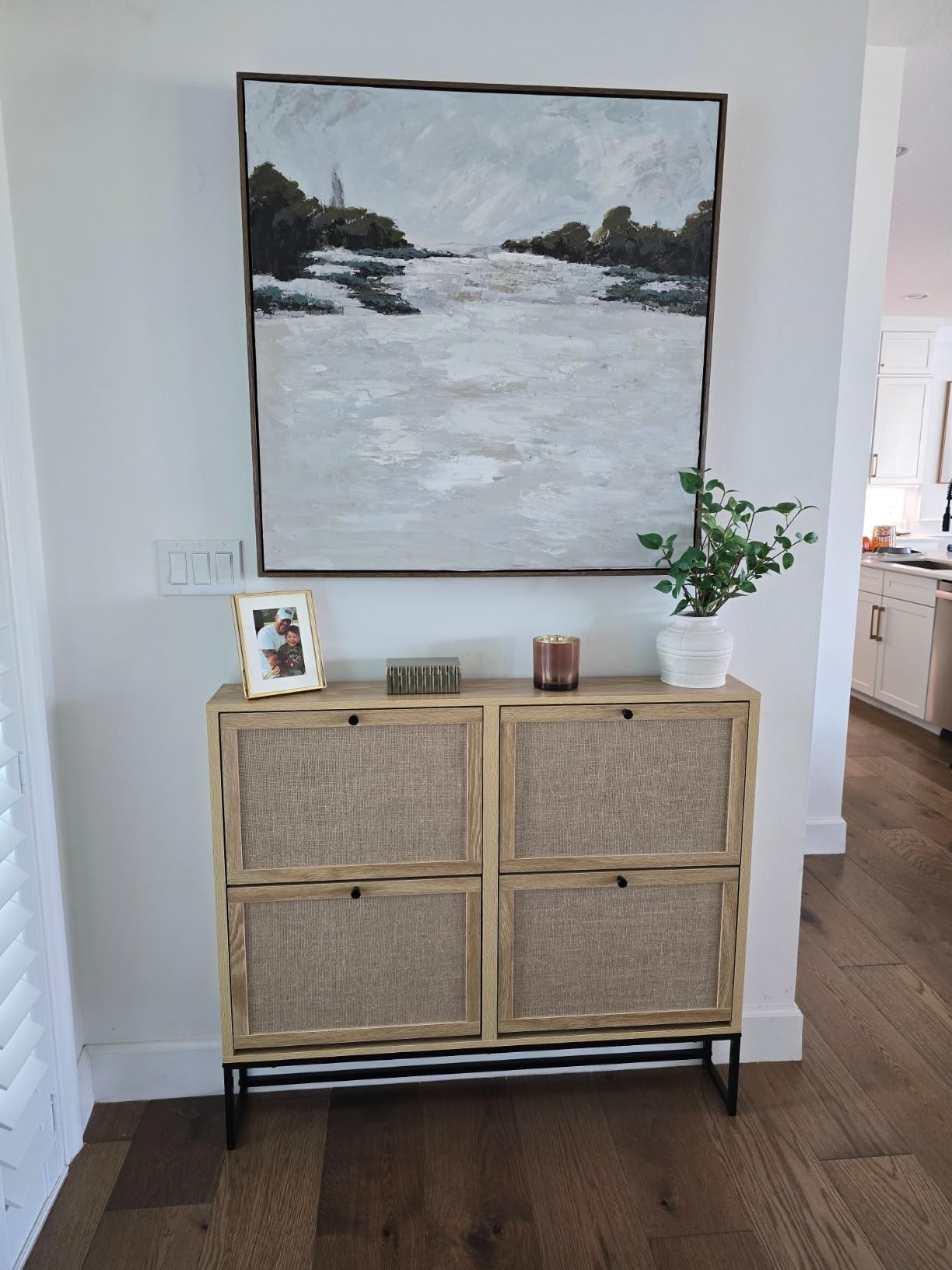 Giratree Shoe Cabinet, Shoe Cabinet Freestanding Tipping Bucket Shoe Rack Organizer with 2 3 4 Flip Drawers, Modern Entryway Narrow Shoe Rack for Entryway, Hallway, Bedroom